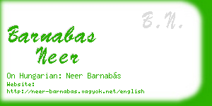 barnabas neer business card