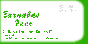 barnabas neer business card